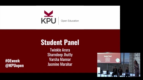 Thumbnail for entry Open Ed Event 2020 - Student Panel