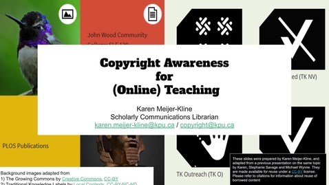 Thumbnail for entry Copyright Awareness for (Online) Teaching June 2021