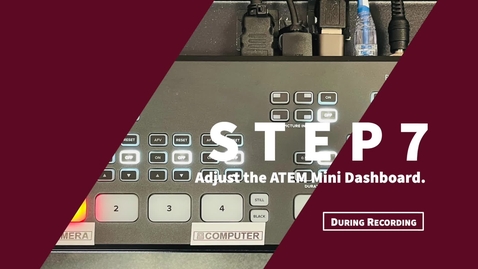 Thumbnail for entry Recording Studio - Recording Option on the ATEM Mini Dasboard