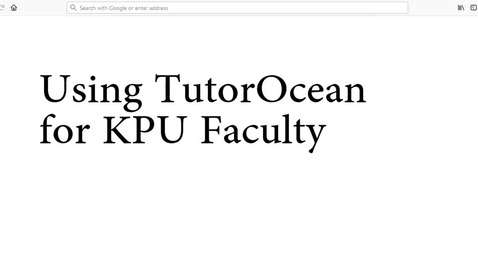 Thumbnail for entry Using TutorOcean for Faculty.mp4
