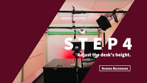 Thumbnail for entry Recording Studio - Adjust Desk Height