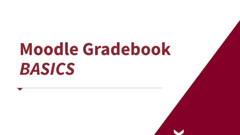 Thumbnail for entry Moodle Gradebook Basics
