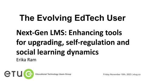 Thumbnail for entry Next-Gen LMS: Enhancing tools for ungrading, self-regulation and social learning dynamics