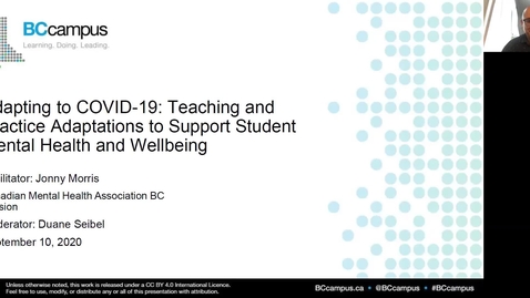 Thumbnail for entry Adapting to COVID-19: Teaching and Practice Adaptations to Support Student Mental Health and Well-Being