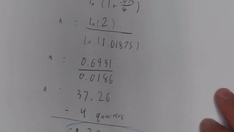 Thumbnail for entry MATH150 4 - 3 Using financial calculator to find n and i