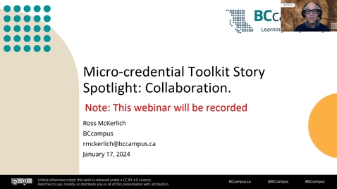 Thumbnail for entry Micro-credential Toolkit Story Spotlight: Collaboration (Jan. 17, 2024)