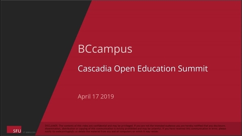 Thumbnail for entry 2019 Cascadia Open Education Summit - Keynote with Heather M. Ross