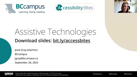 Thumbnail for entry Accessibility Bites 1: Assistive Technologies