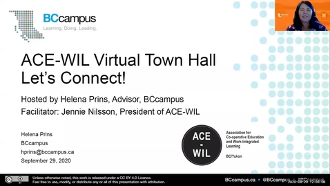 Thumbnail for entry ACE-WIL Town Hall – Let’s Connect (Sept. 29, 2020)