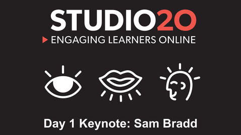 Thumbnail for entry Studio20 Day 1 Keynote: Sam Bradd (Nov. 17, 2020)