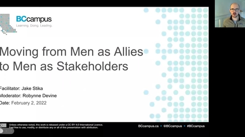 Thumbnail for entry Moving from Men as Allies to Men as Stakeholders (Feb. 2, 2022)