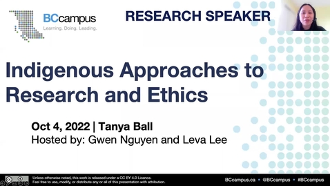 Thumbnail for entry Fall Research Speaker Series: Indigenous Approaches to Research and Ethics (October 4, 2022)