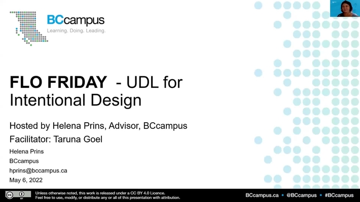 FLO Friday: UDL for Intentional Design (May 6, 2022)