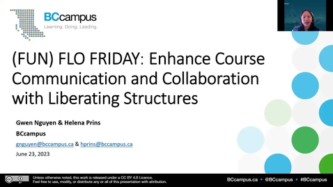 Thumbnail for entry (FUN) FLO Friday: Enhance Course Communication and Collaboration with Liberating Structures (June 23, 2023)