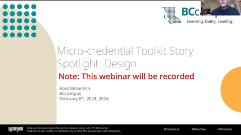 Thumbnail for entry Micro-credential Toolkit Story Spotlight: Design (Feb. 8, 2024)