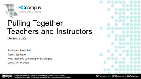 Thumbnail for entry 4. Pulling Together Teachers and Instructors Series 2022 (June 9, 2022)