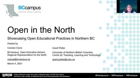 Thumbnail for entry Open in the North: A Showcase of Open Educational Practices in Northern B.C. (March 4, 2021)