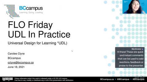 Thumbnail for entry FLO Friday: UDL in Practice with Dr. Carolee Clyne