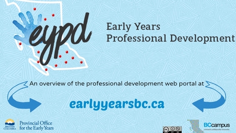Thumbnail for entry The Early Years Professional Development Web Portal – An Overview