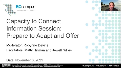 Thumbnail for entry Capacity to Connect Information Session: Prepare to Adapt and Offer