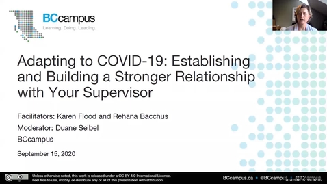 Thumbnail for entry Adapting to COVID-19: Establishing and Building a Stronger Relationship with Your Supervisor