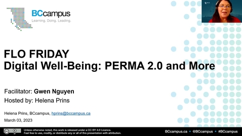 Thumbnail for entry FLO Friday: Digital Well-Being: PERMA 2.0 and More (Mar. 3, 2023)