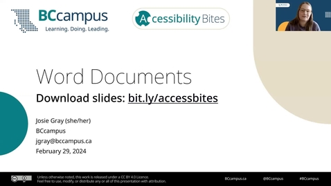 Thumbnail for entry Accessibility Bites 5: Word Documents