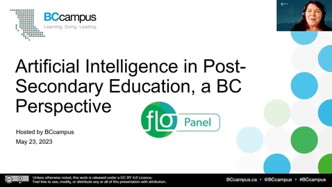 Thumbnail for entry FLO Panel: Artificial Intelligence in Post-Secondary Education, a B.C. Perspective (May 23, 2023)