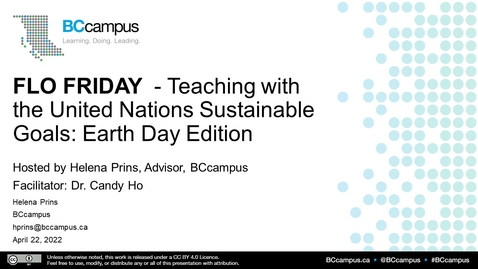 Thumbnail for entry FLO Friday: Teaching with the United Nations Sustainable Development Goals: Earth Day Edition