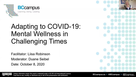 Thumbnail for entry Adapting to COVID-19: Mental Wellness in Challenging Times