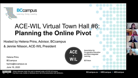Thumbnail for entry ACE-WIL Virtual Town Hall # 6: Planning the Online Pivot (Part 1) (June 16, 2020)