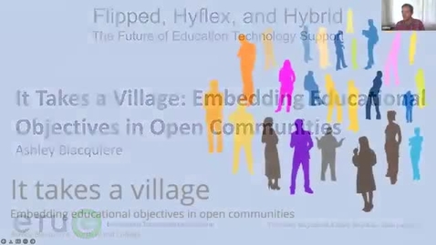 Thumbnail for entry 207. It Takes a Village: Embedding Educational Objectives in Open Communities