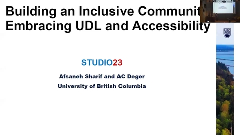 Thumbnail for entry 103. Studio23 Day 1 - Building an Inclusive Community (Nov 1, 2023)