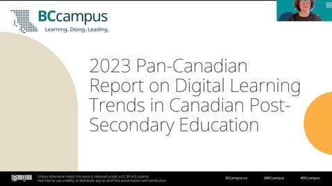 Thumbnail for entry 2023 Pan-Canadian Report on Digital Learning Trends in Canadian Post-Secondary Education
