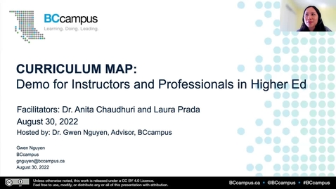 Thumbnail for entry Curriculum MAP: Demo for Instructors and Professionals in Higher Ed (August 30, 2022)