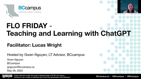 Thumbnail for entry FLO Friday: Teaching and Learning with ChatGPT: Navigating the Landscape (May 26, 2023)