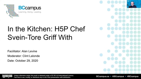 Thumbnail for entry In The H5P Kitchen: Chef Svein-Tore Griff With (October 29, 2020)