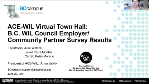 Thumbnail for entry ACE-WIL Town Hall: B.C. WIL Council Employer/Community Partner Survey Results (June 22, 2021)