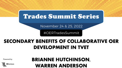 Thumbnail for entry 2.3 Secondary Benefits of Collaborative OER Development in TVET